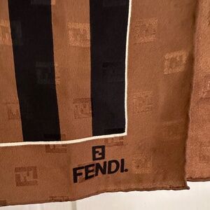 Vintage Fendi 33" Silk Square Scarf